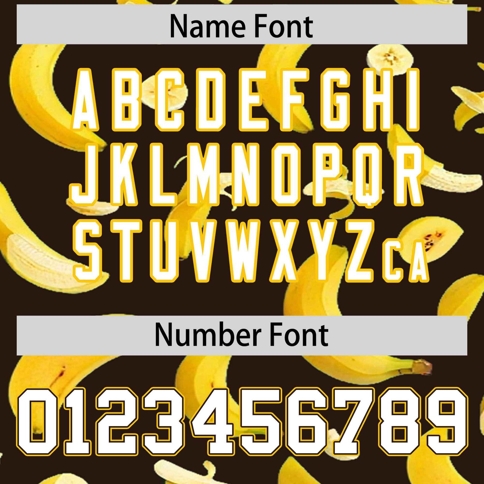 Custom Brown Varsity Full-Zip Banana Pattern Letterman Bomber Jacket | Graffiti Pattern | Embroidery&Dye-sublimation printing | KXKSHOP