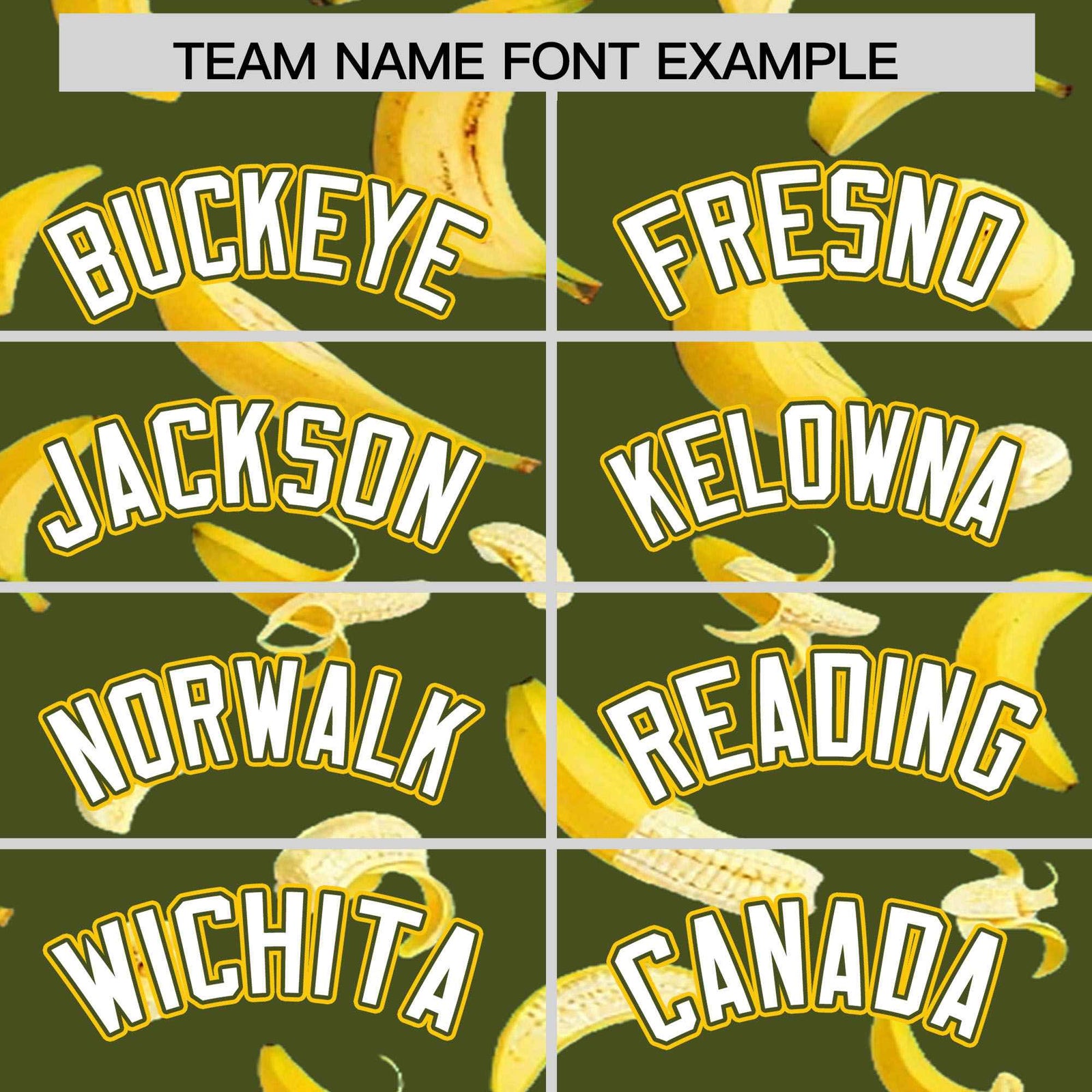 Custom Olive Varsity Full-Zip Banana Pattern Letterman Bomber Jacket | Graffiti Pattern | Embroidery&Dye-sublimation printing | KXKSHOP