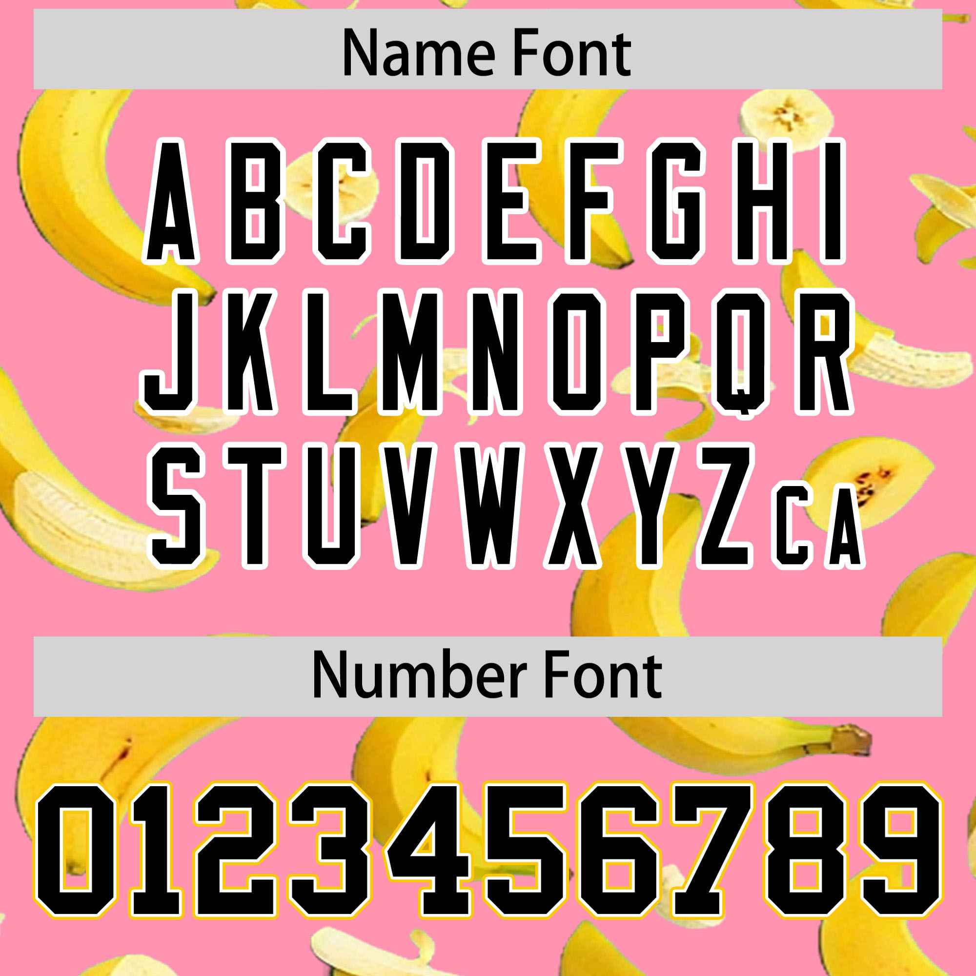 Custom Light Pink Varsity Full-Zip Banana Pattern Letterman Bomber Jacket | Graffiti Pattern | Embroidery&Dye-sublimation printing | KXKSHOP