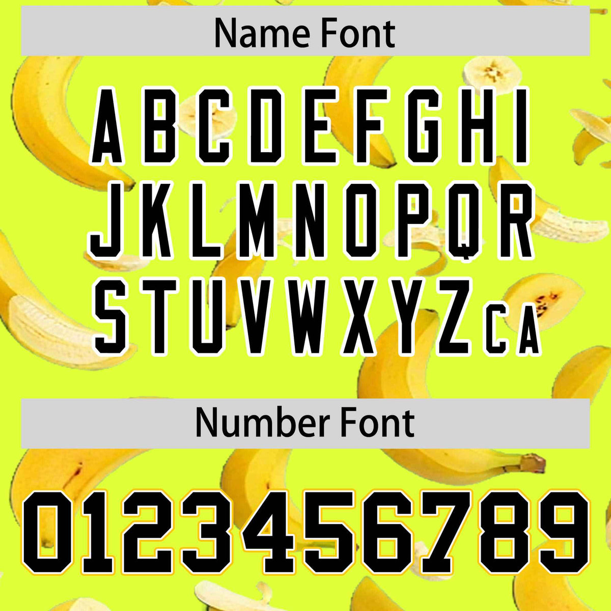 Custom Fluorescent Green Varsity Full-Zip Banana Pattern Letterman Bomber Jacket | Graffiti Pattern | Embroidery&amp;Dye-sublimation printing | KXKSHOP