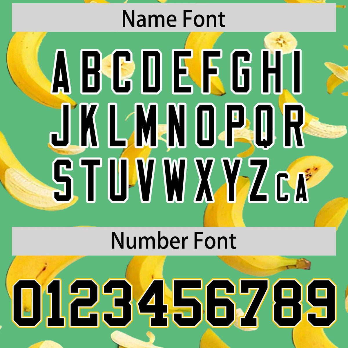 Custom Neon Green Varsity Full-Zip Banana Pattern Letterman Bomber Jacket | Graffiti Pattern | Embroidery&amp;Dye-sublimation printing | KXKSHOP