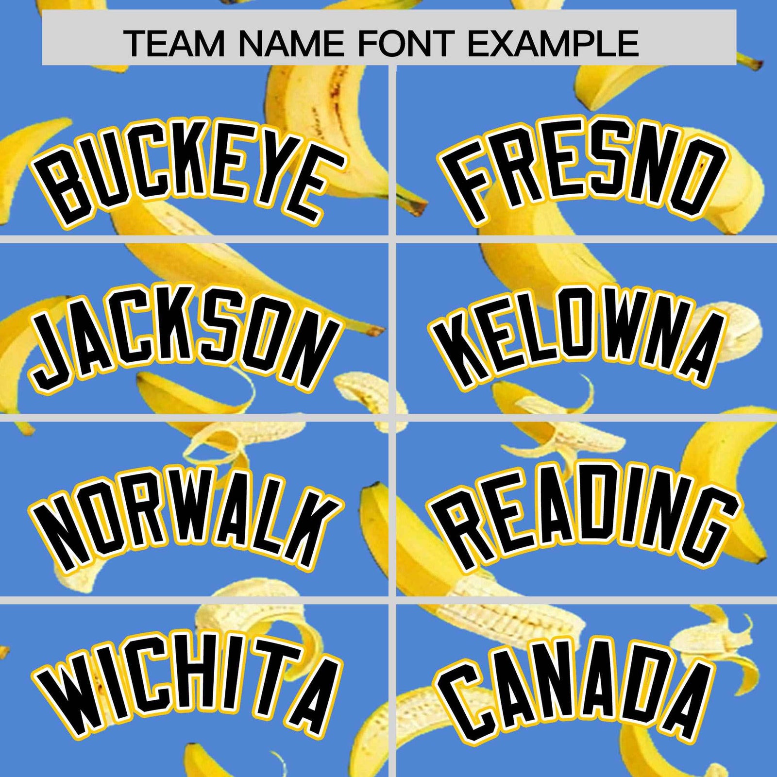 Custom Powder Blue Varsity Full-Zip Banana Pattern Letterman Bomber Jacket | Graffiti Pattern | Embroidery&Dye-sublimation printing | KXKSHOP