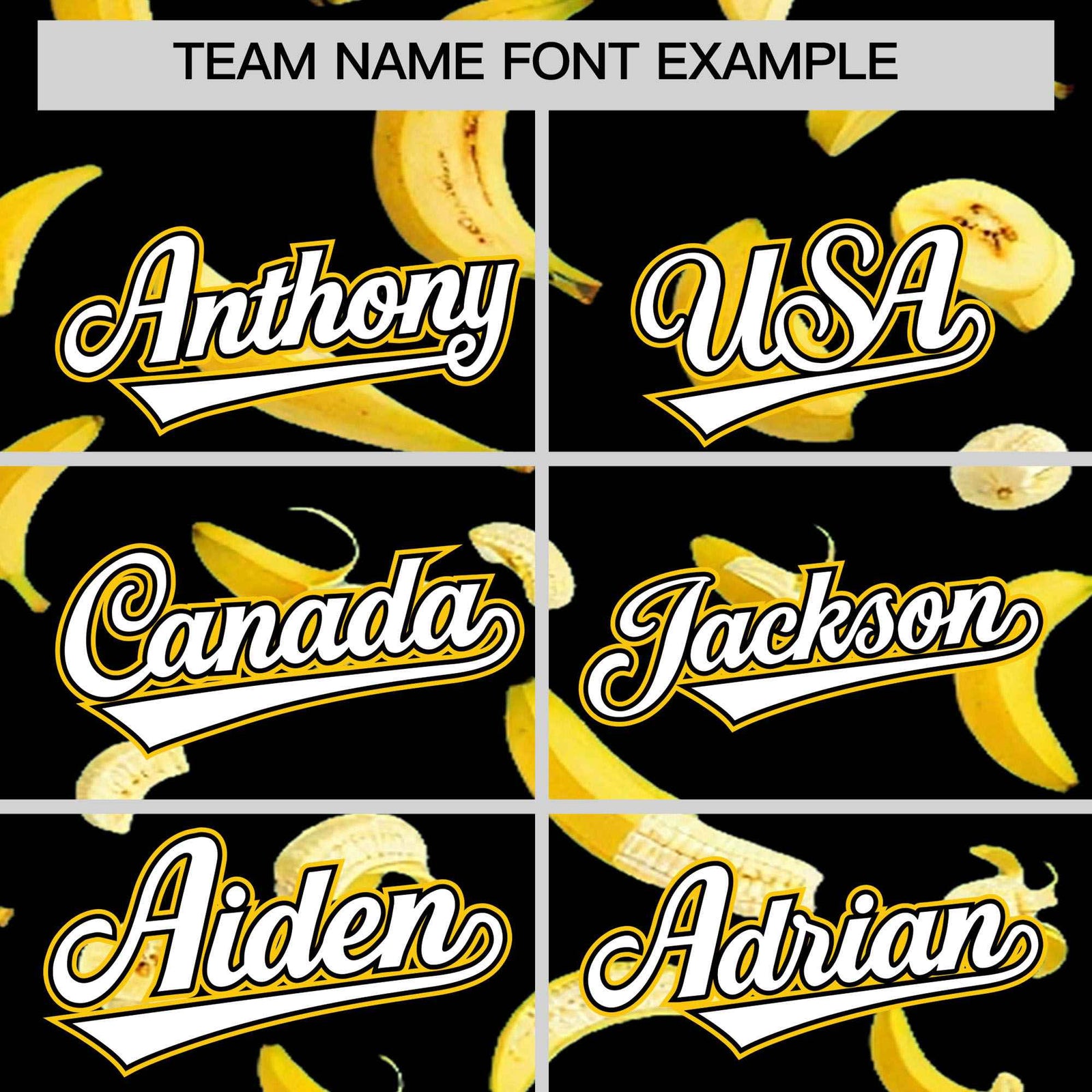 Custom Black Varsity Full-Zip Banana Pattern Letterman Bomber Jacket | Graffiti Pattern | Embroidery&Dye-sublimation printing | KXKSHOP