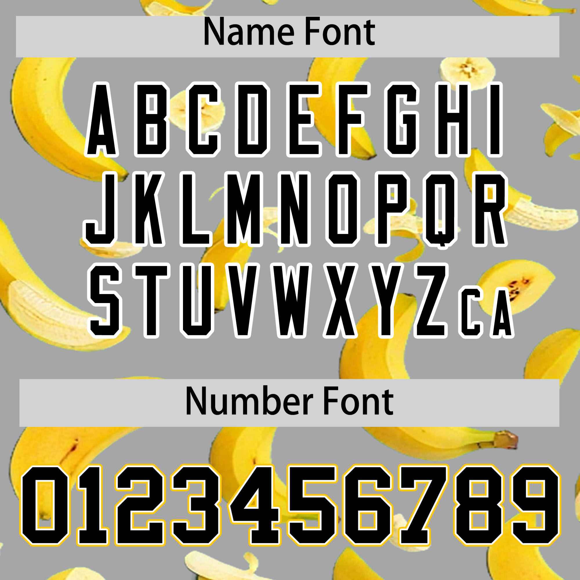 Custom Gray Varsity Full-Zip Banana Pattern Letterman Bomber Jacket | Graffiti Pattern | Embroidery&Dye-sublimation printing | KXKSHOP