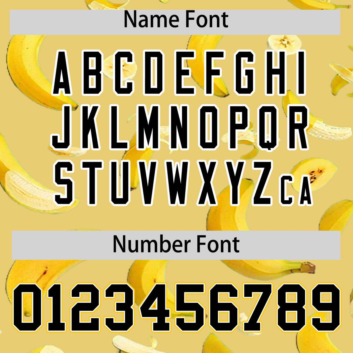 Custom Old Gold Varsity Full-Zip Banana Pattern Letterman Bomber Jacket | Graffiti Pattern | Embroidery&amp;Dye-sublimation printing | KXKSHOP