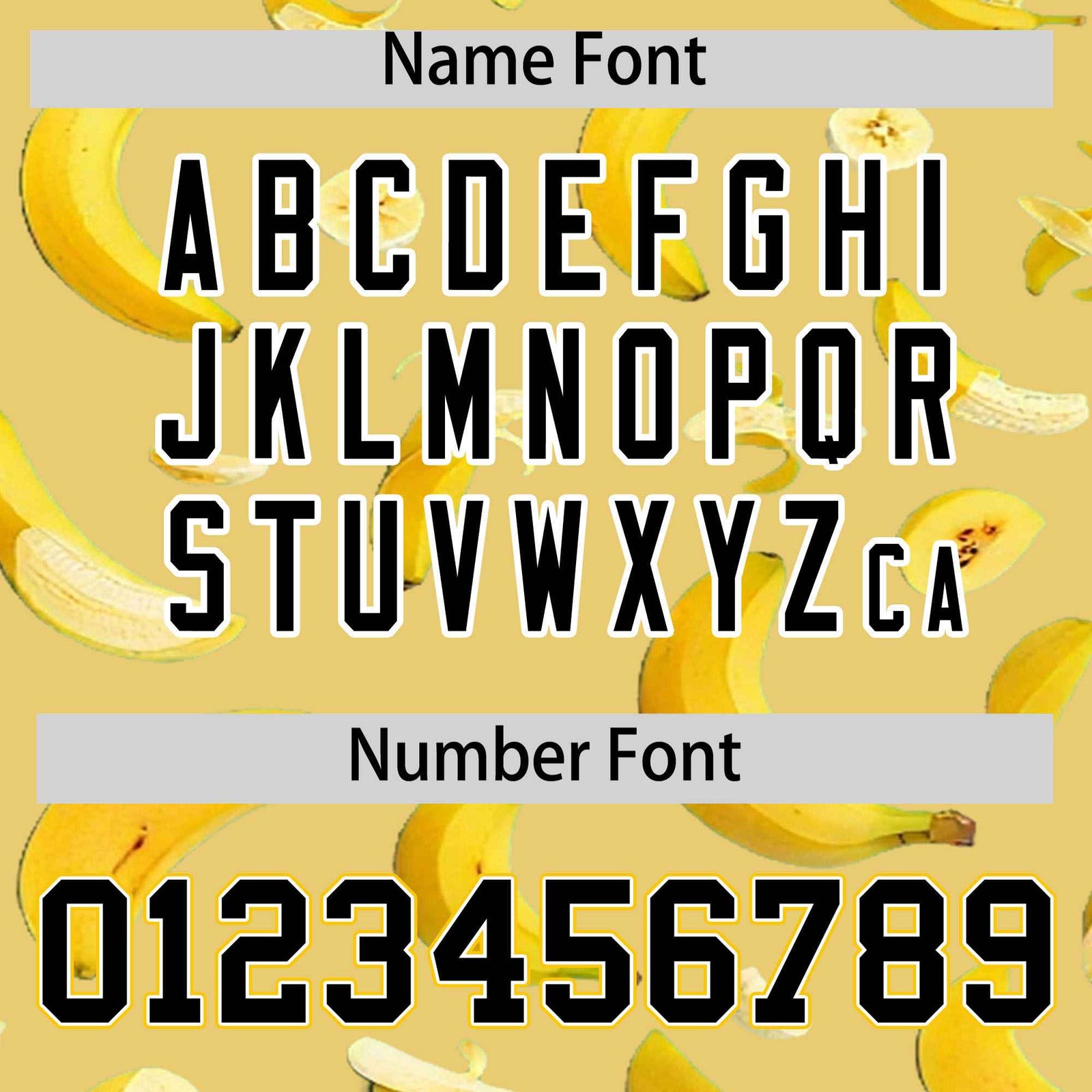 Custom Old Gold Varsity Full-Zip Banana Pattern Letterman Bomber Jacket | Graffiti Pattern | Embroidery&Dye-sublimation printing | KXKSHOP