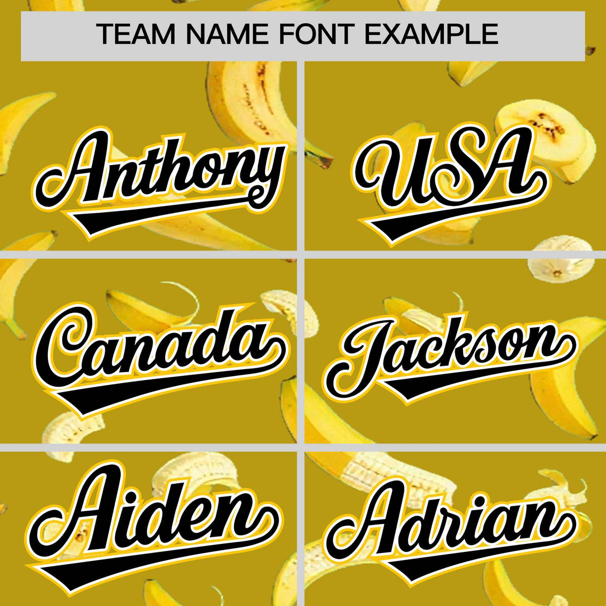 Custom Old Gold Varsity Full-Zip Banana Pattern Letterman Bomber Jacket | Graffiti Pattern | Embroidery&amp;Dye-sublimation printing | KXKSHOP