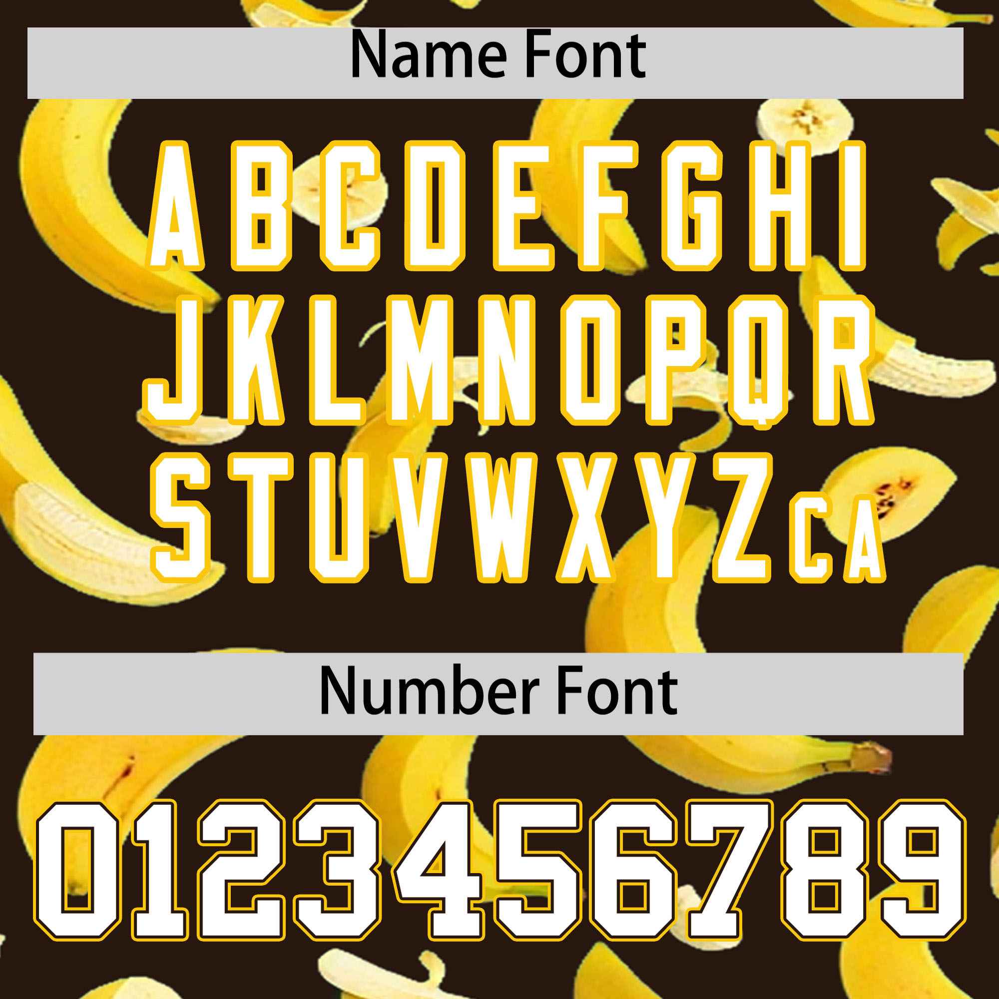 Custom Brown Varsity Full-Zip Banana Pattern Letterman Bomber Jacket | Graffiti Pattern | Embroidery&Dye-sublimation printing | KXKSHOP