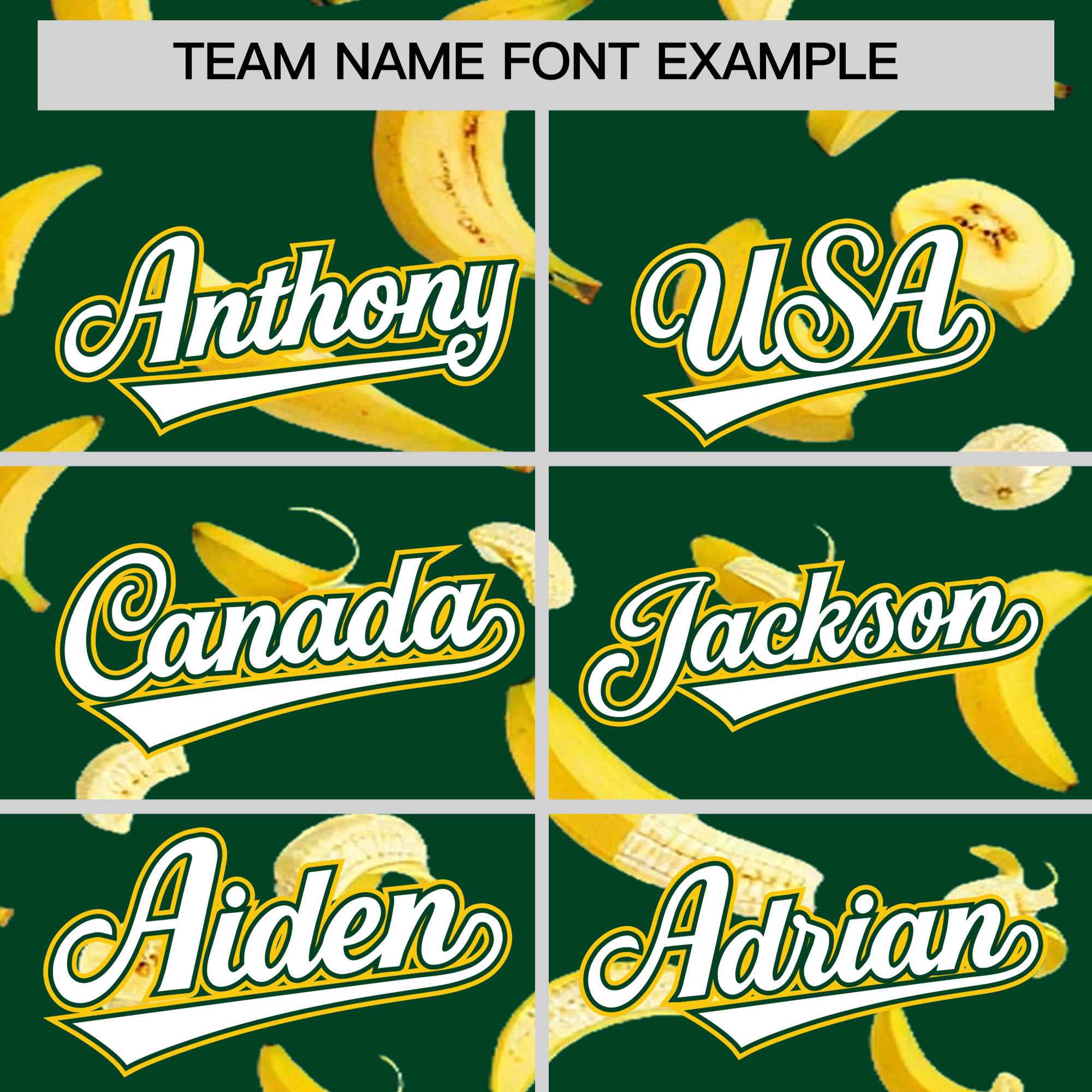 Custom Green Varsity Full-Zip Banana Pattern Letterman Bomber Jacket | Graffiti Pattern | Embroidery&Dye-sublimation printing | KXKSHOP