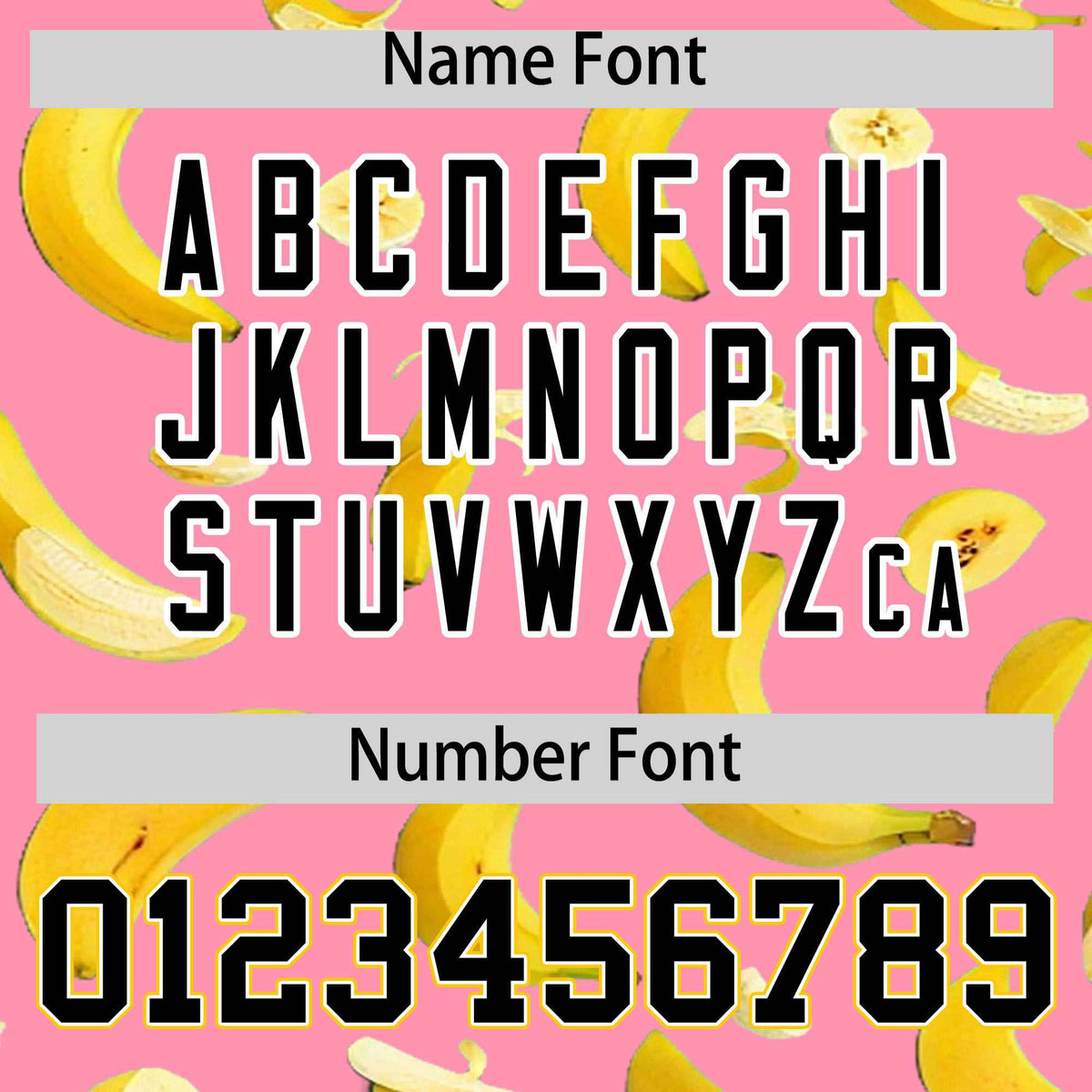 Custom Light Pink Varsity Full-Zip Banana Pattern Letterman Bomber Jacket | Graffiti Pattern | Embroidery&amp;Dye-sublimation printing | KXKSHOP