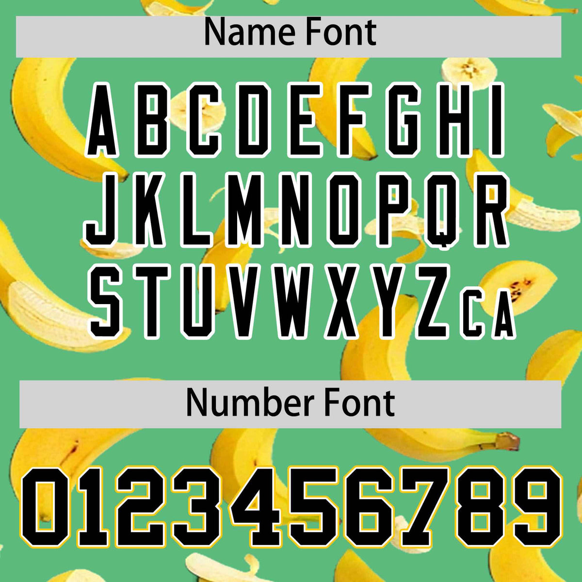 Custom Neon Green Varsity Full-Zip Banana Pattern Letterman Bomber Jacket | Graffiti Pattern | Embroidery&amp;Dye-sublimation printing | KXKSHOP