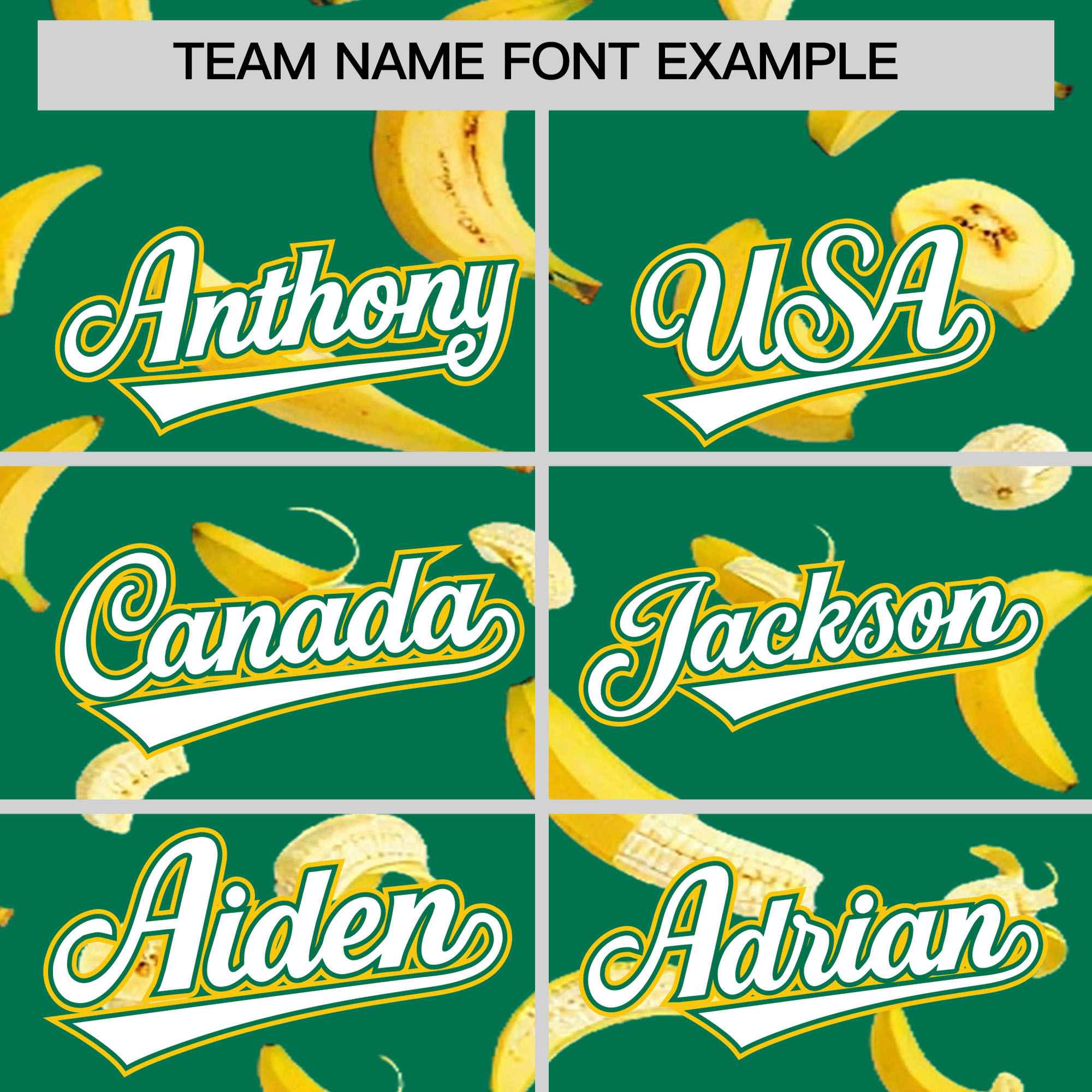 Custom Kelly Green Varsity Full-Zip Banana Pattern Letterman Bomber Jacket | Graffiti Pattern | Embroidery&Dye-sublimation printing | KXKSHOP