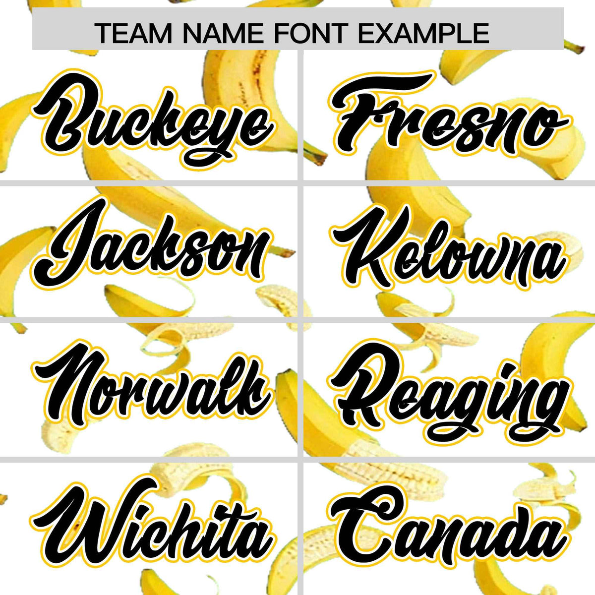 Custom White Varsity Full-Zip Banana Pattern Letterman Bomber Jacket | Graffiti Pattern | Embroidery&amp;Dye-sublimation printing | KXKSHOP