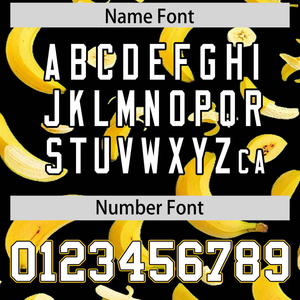 Custom Black Varsity Full-Zip Banana Pattern Letterman Bomber Jacket | Graffiti Pattern | Embroidery&amp;Dye-sublimation printing | KXKSHOP