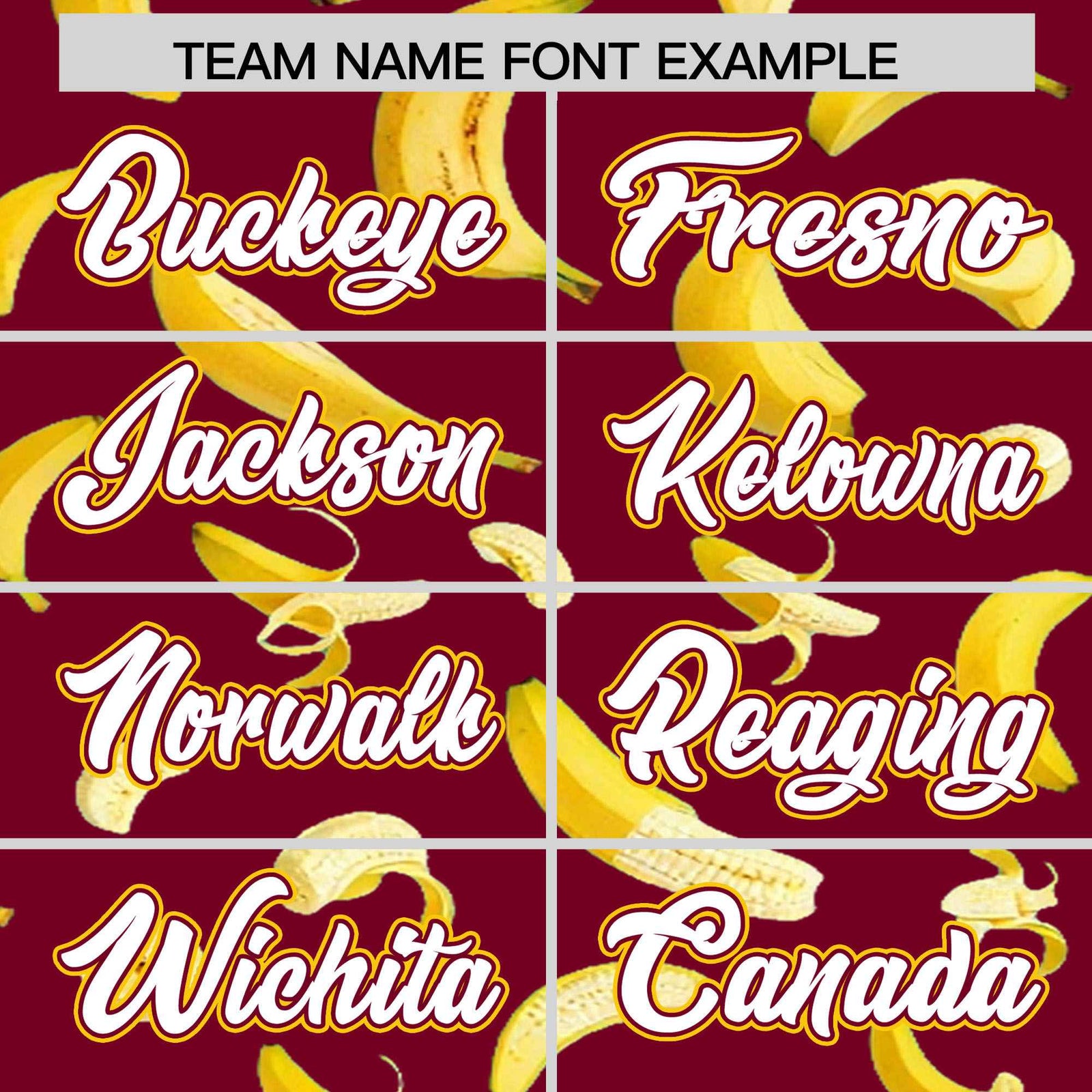 Custom Crimson Varsity Full-Zip Banana Pattern Letterman Bomber Jacket | Graffiti Pattern | Embroidery&Dye-sublimation printing | KXKSHOP