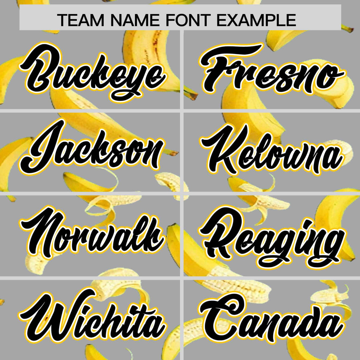 Custom Gray Varsity Full-Zip Banana Pattern Letterman Bomber Jacket | Graffiti Pattern | Embroidery&amp;Dye-sublimation printing | KXKSHOP