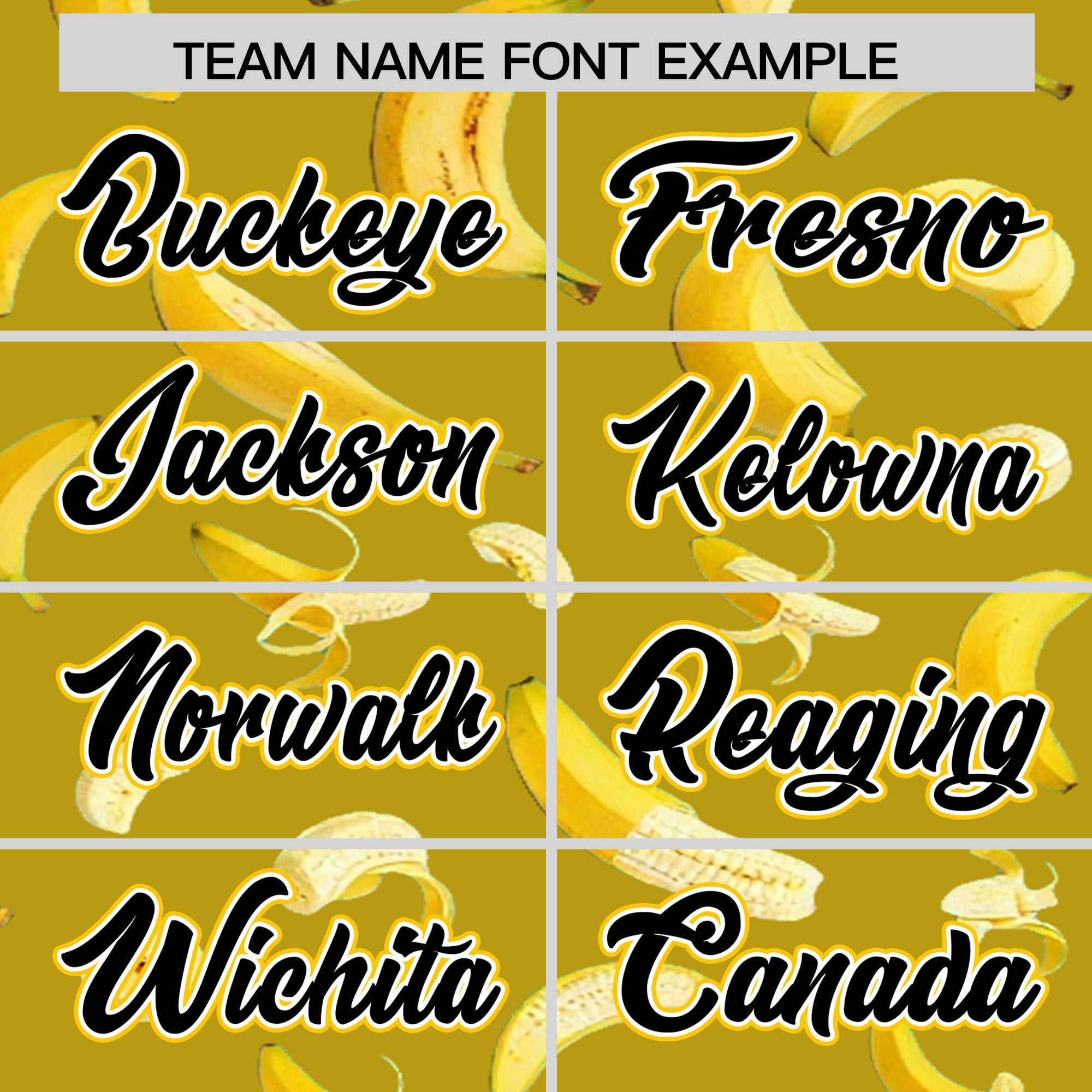 Custom Old Gold Varsity Full-Zip Banana Pattern Letterman Bomber Jacket | Graffiti Pattern | Embroidery&Dye-sublimation printing | KXKSHOP