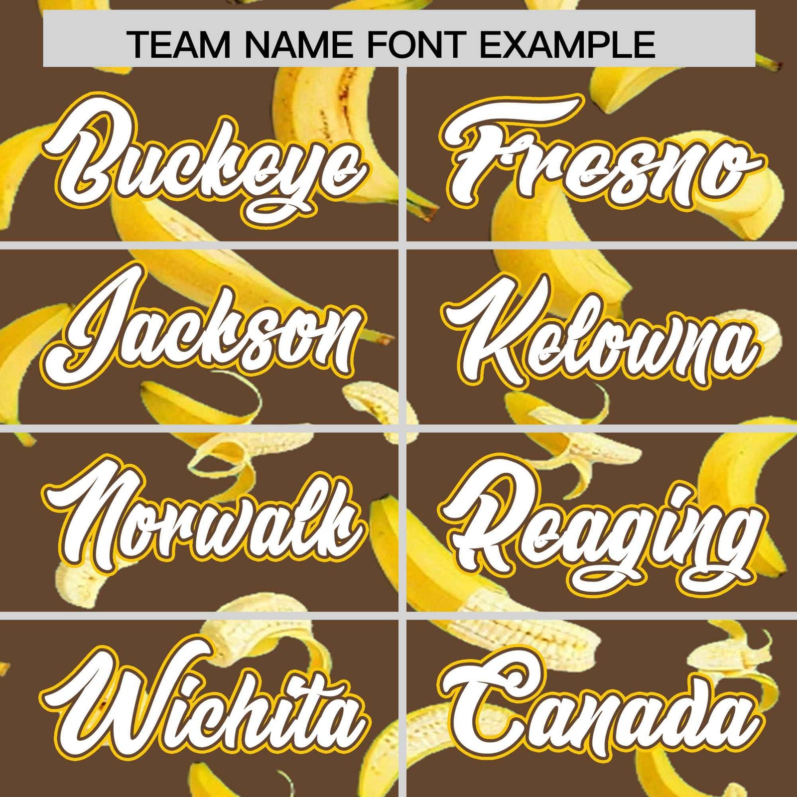 Custom Light Brown Varsity Full-Zip Banana Pattern Letterman Bomber Jacket | Graffiti Pattern | Embroidery&Dye-sublimation printing | KXKSHOP