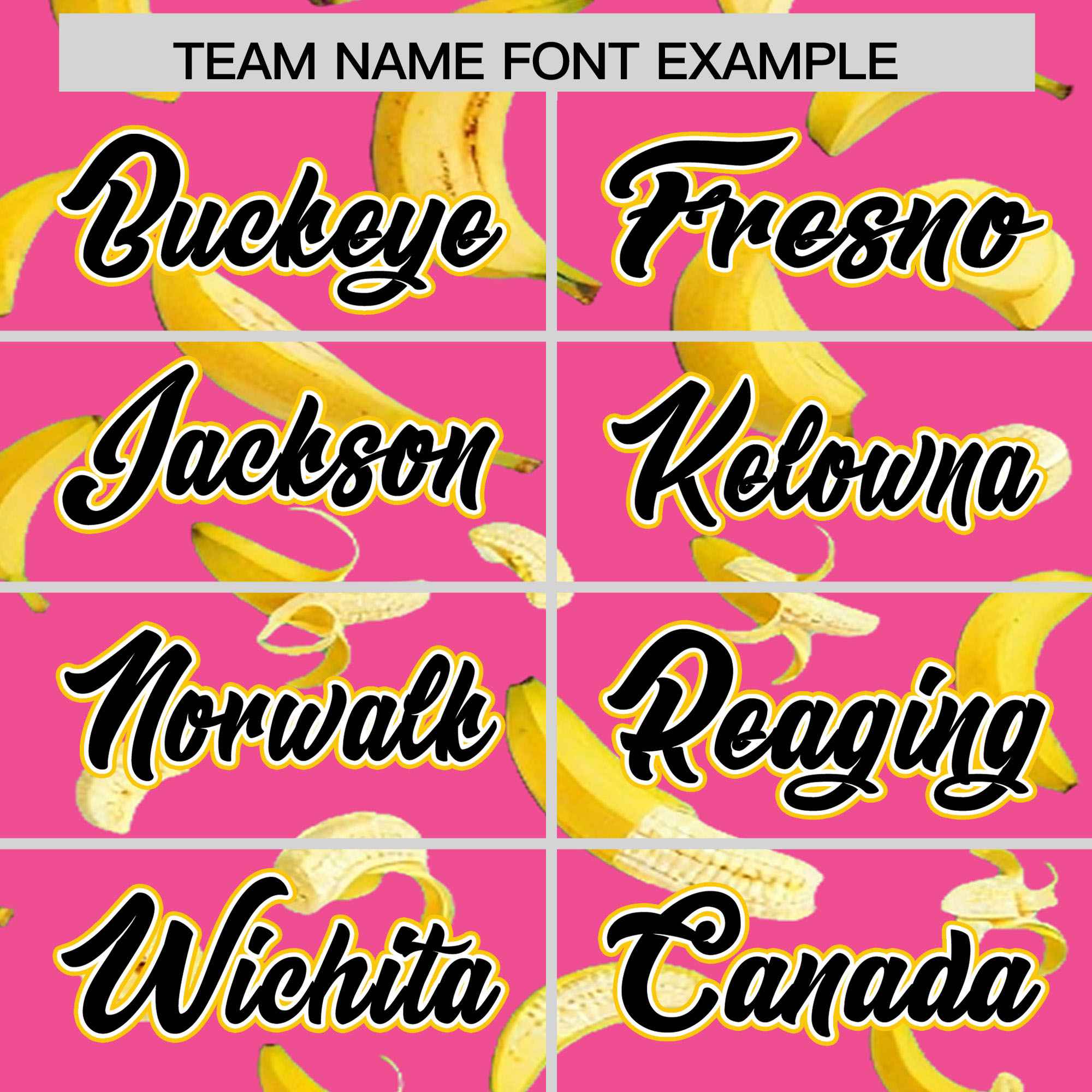 Custom Pink Varsity Full-Zip Banana Pattern Letterman Bomber Jacket | Graffiti Pattern | Embroidery&Dye-sublimation printing | KXKSHOP