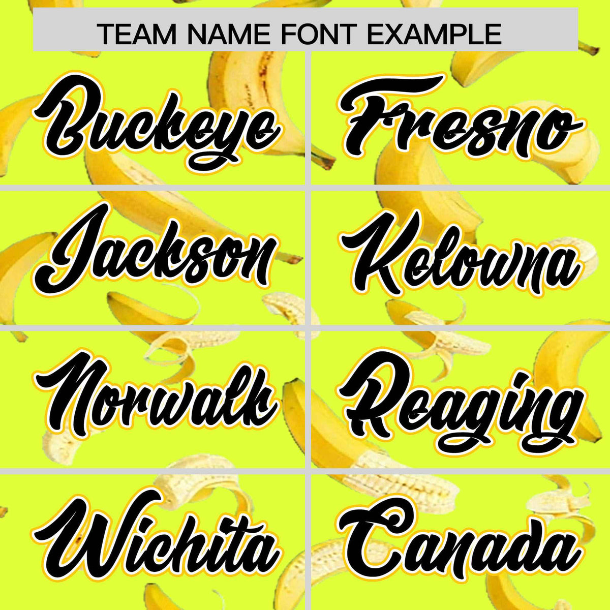 Custom Fluorescent Green Varsity Full-Zip Banana Pattern Letterman Bomber Jacket | Graffiti Pattern | Embroidery&amp;Dye-sublimation printing | KXKSHOP