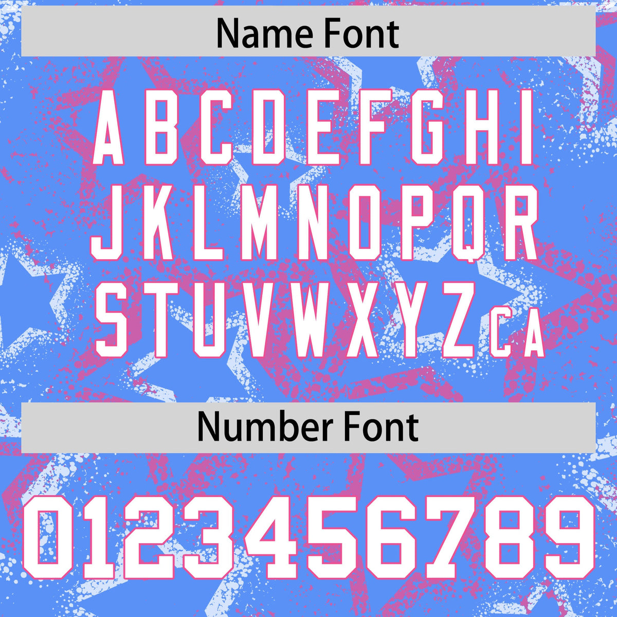 Custom Powder Blue Varsity Full-Zip Star Pattern Letterman Bomber Jacket