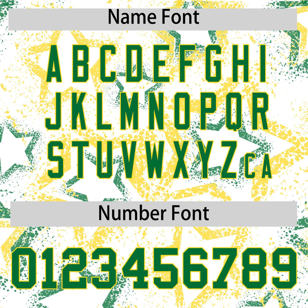 Custom White Varsity Full-Zip Star Pattern Letterman Bomber Jacket