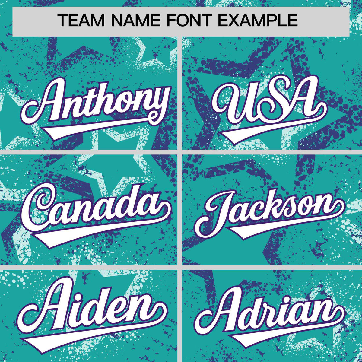 Custom Aqua Varsity Full-Zip Star Pattern Letterman Bomber Jacket