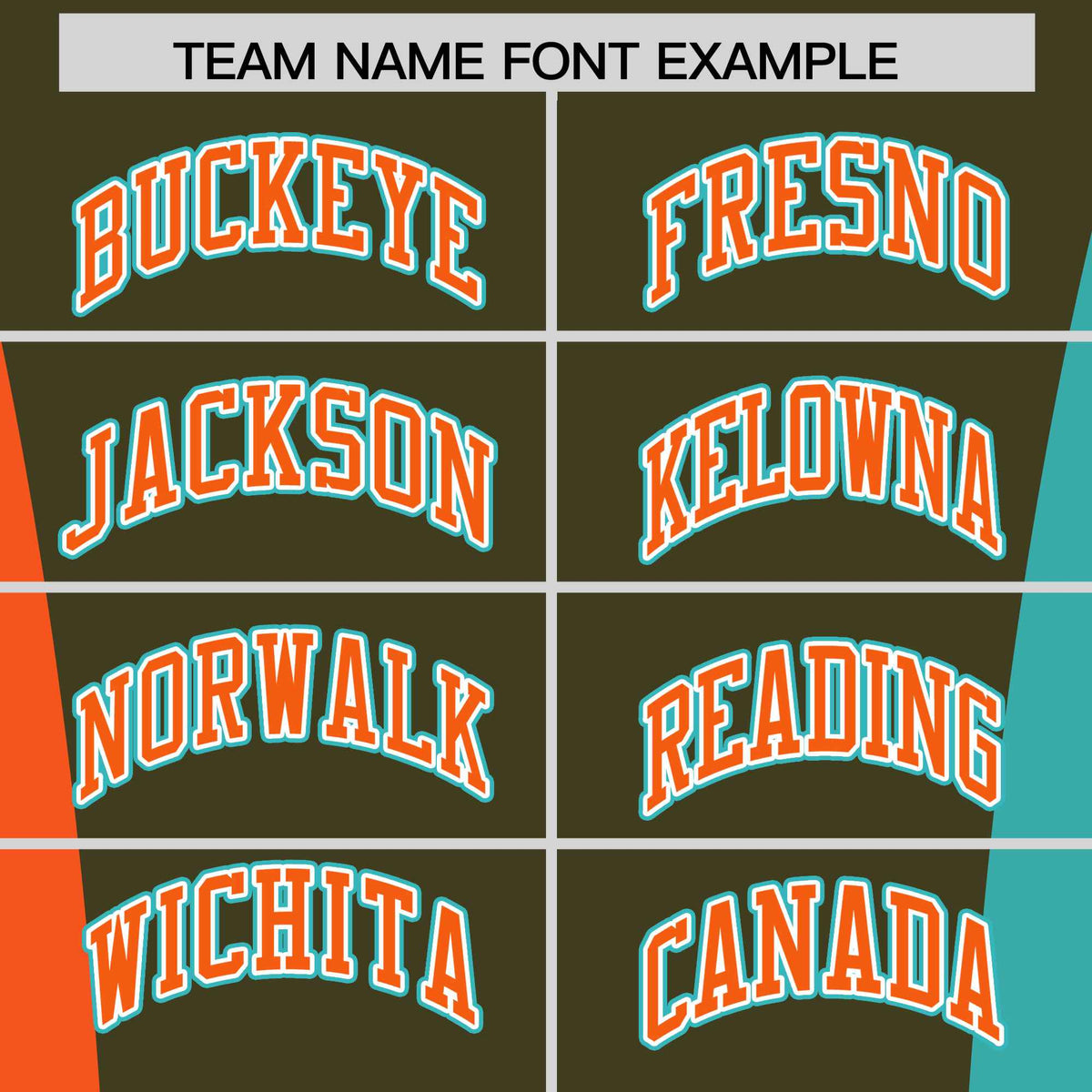 Custom Olive Orange Teal Personalization Varsity Full-Snap Three Color Blocks Letterman Jacket