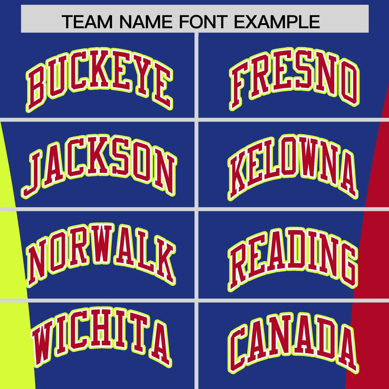 Custom Royal Blue Fluorescent Green Red Personalization Varsity Full-Snap Three Color Blocks Letterman Jacket