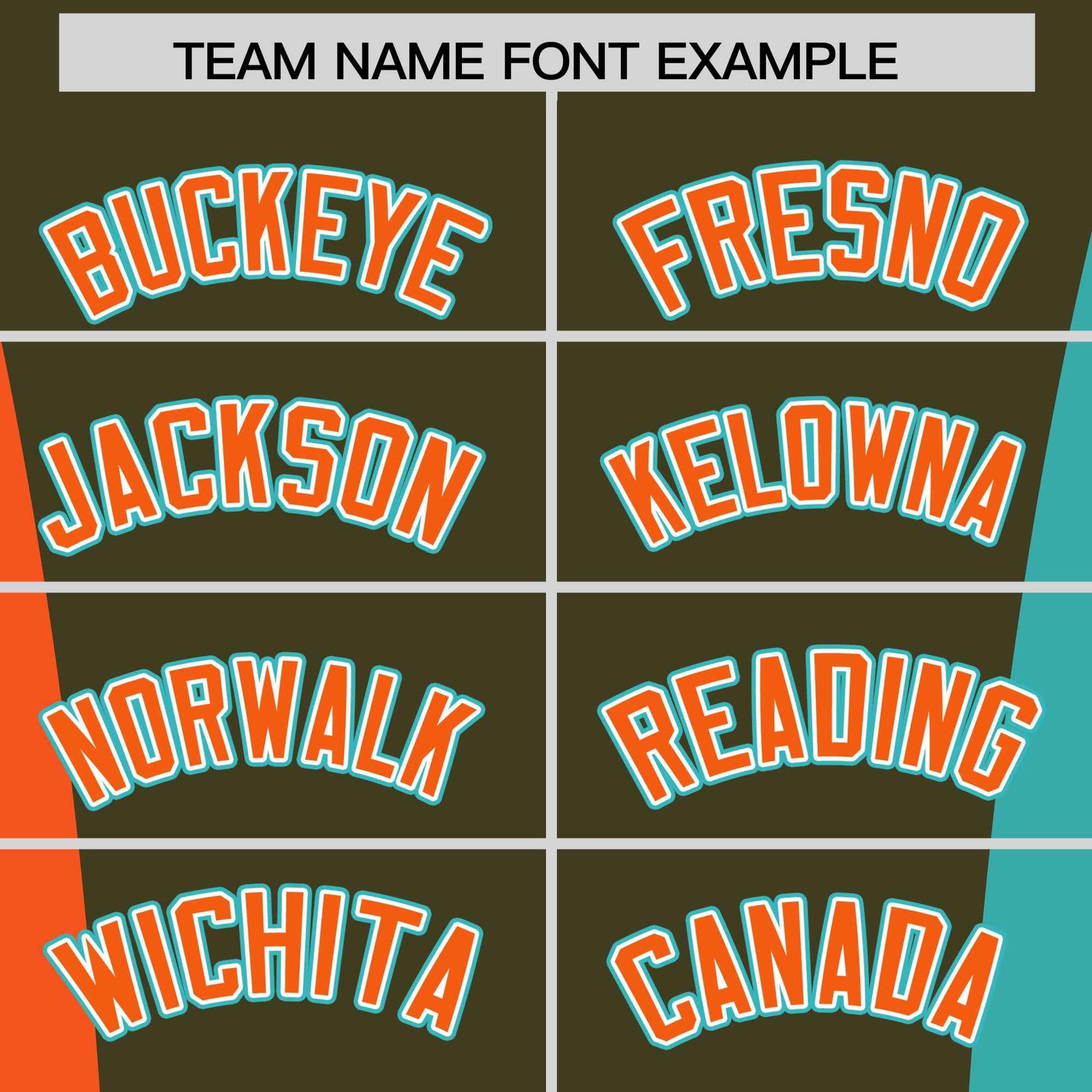 Custom Olive Orange Teal Personalization Varsity Full-Snap Three Color Blocks Letterman Jacket