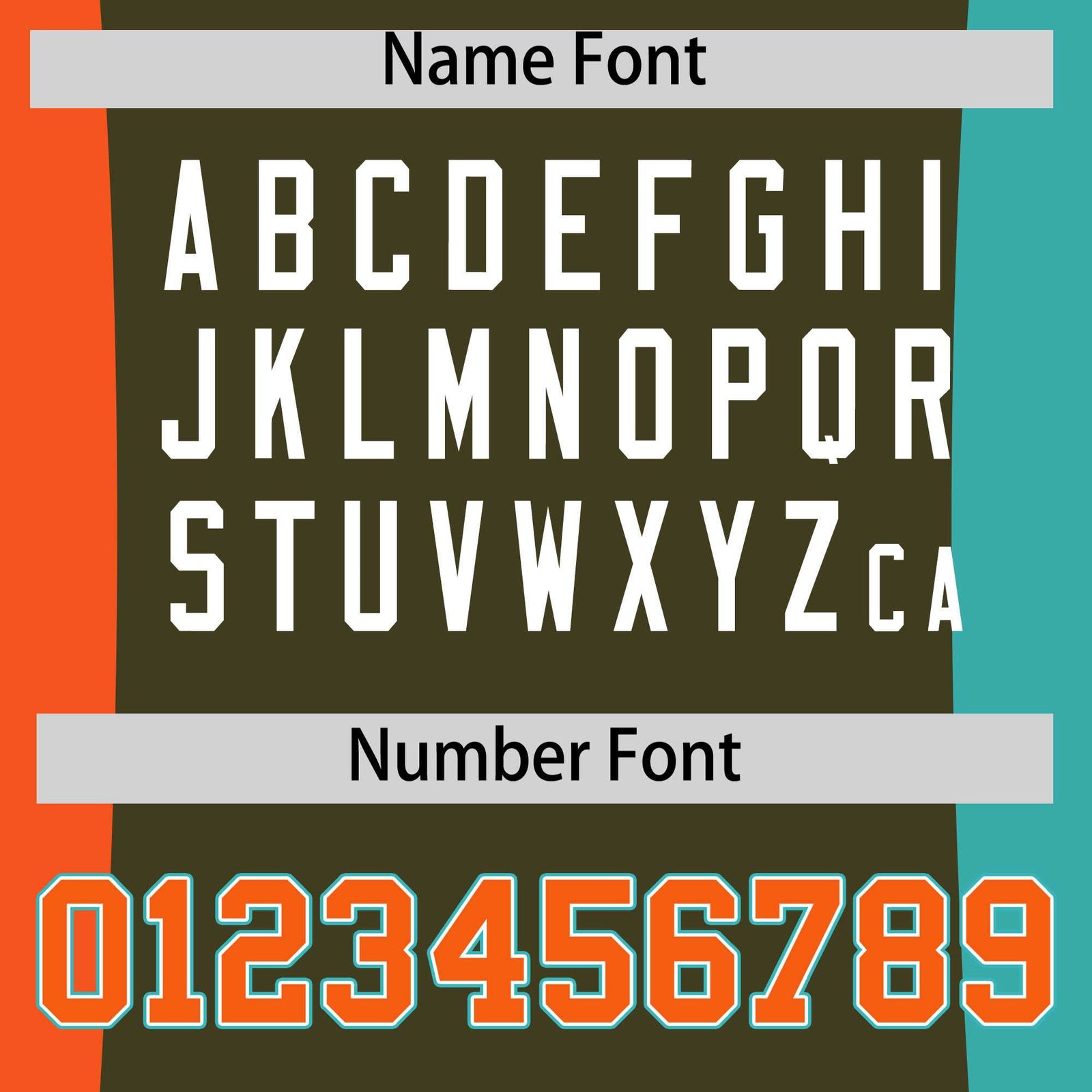 Custom Olive Orange Teal Personalization Varsity Full-Snap Three Color Blocks Letterman Jacket