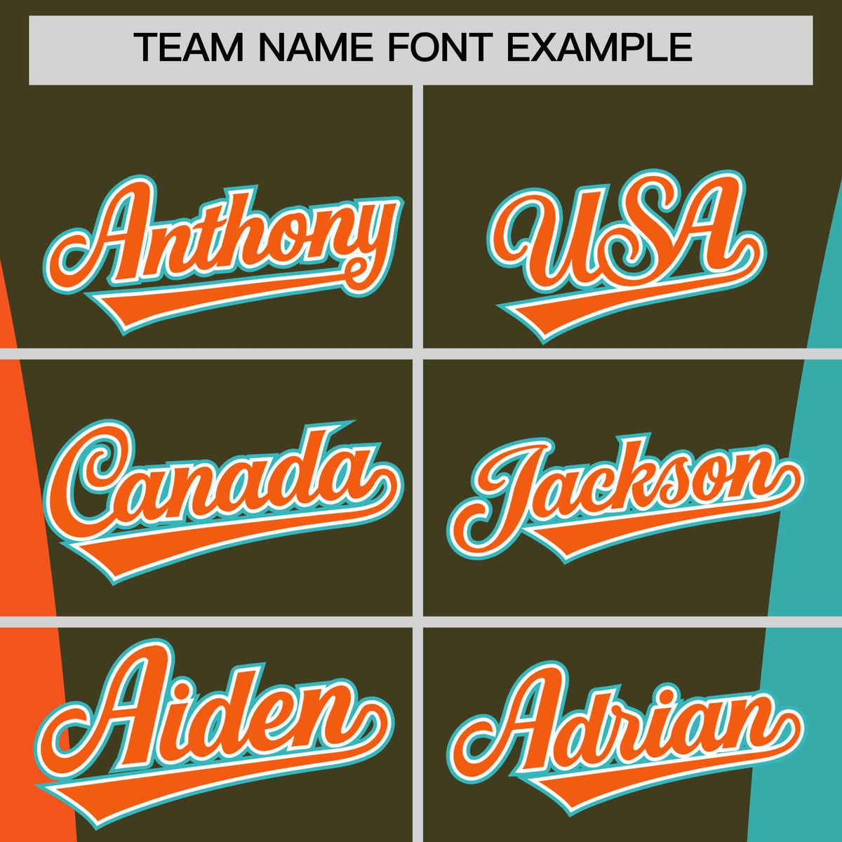 Custom Olive Orange Teal Personalization Varsity Full-Snap Three Color Blocks Letterman Jacket| KXKSHOP