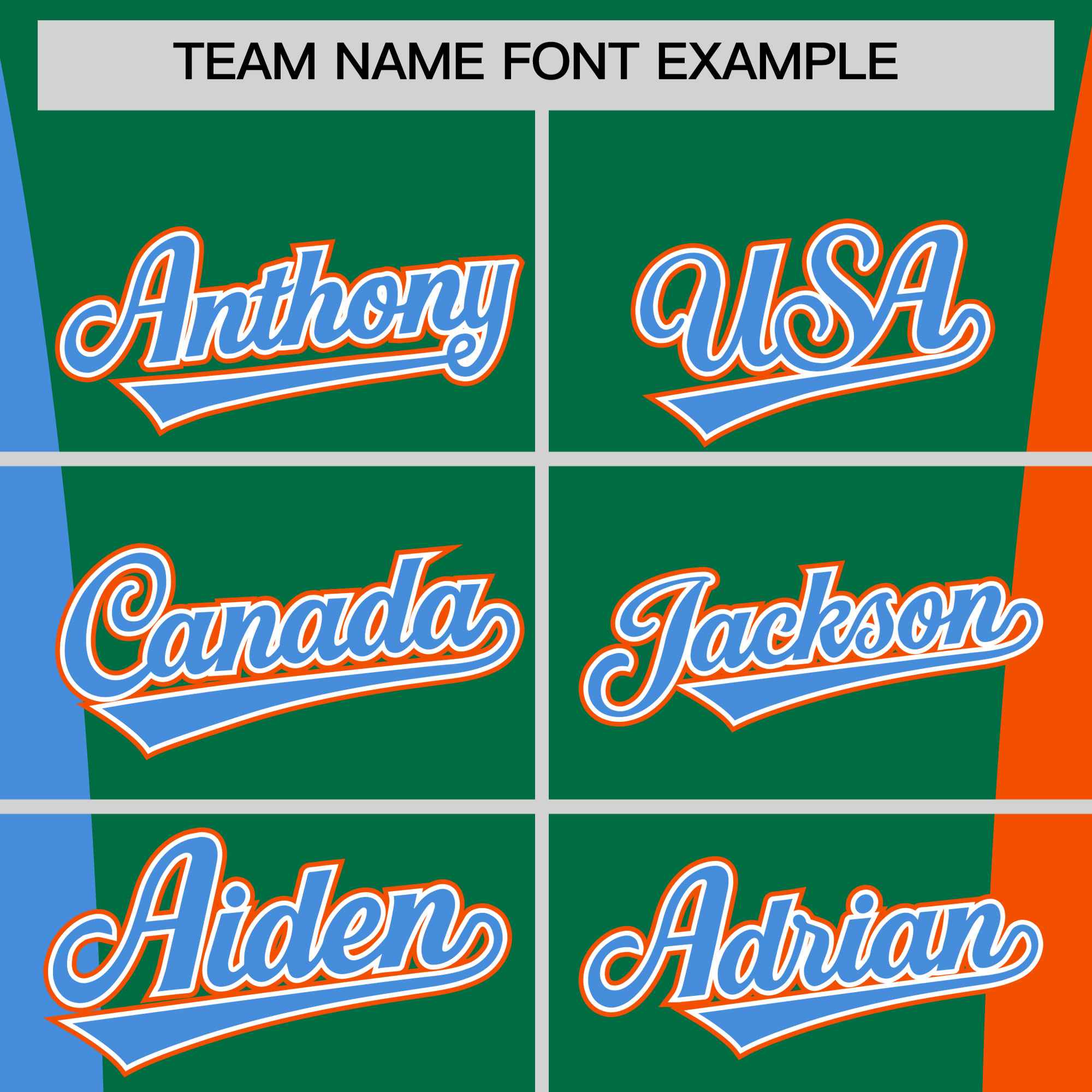 Custom Kelly Green Powder Blue Orange Personalization Varsity Full-Snap Three Color Blocks Letterman Jacket| KXKSHOP