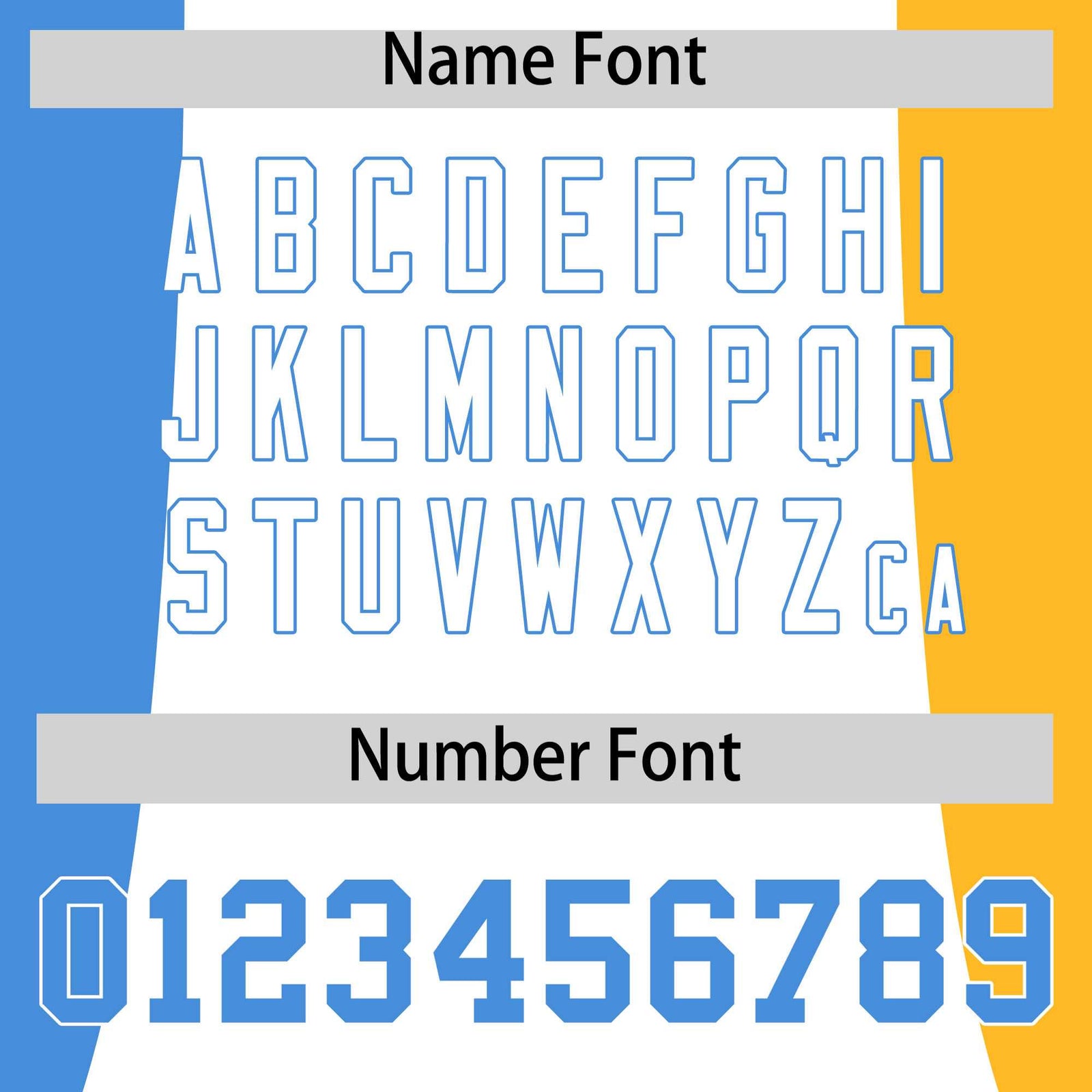 Custom Powder Blue Orange Yellow Personalization Varsity Full-Snap Three Color Blocks Letterman Jacket