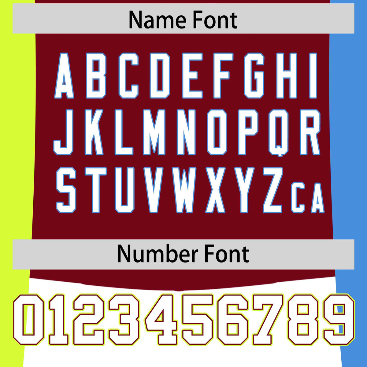 Custom Crimson Fluorescent Green Powder Blue Personalization Varsity Full-Snap Three Color Blocks Letterman Jacket