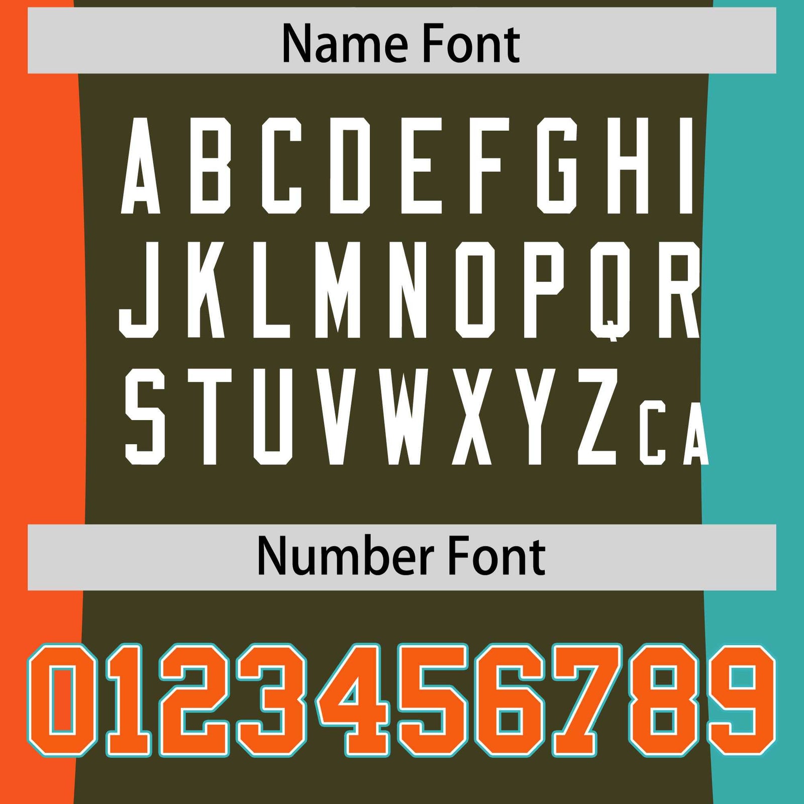 Custom Olive Orange Teal Personalization Varsity Full-Snap Three Color Blocks Letterman Jacket