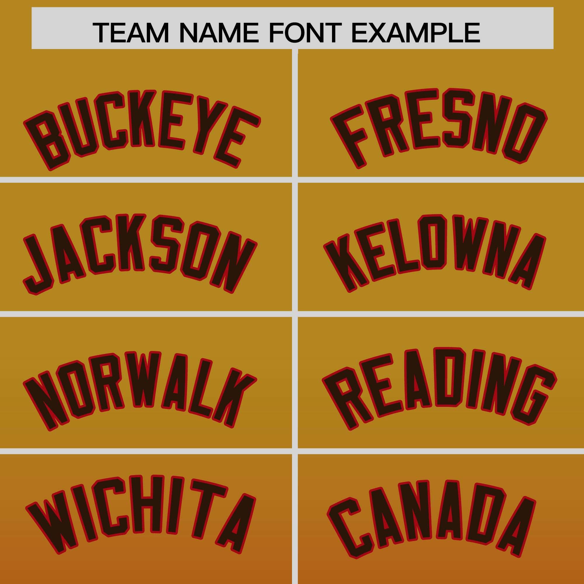 Custom Old Gold Red Full-Snap Varsity Personalization Gradient Fashion Letterman Jacket