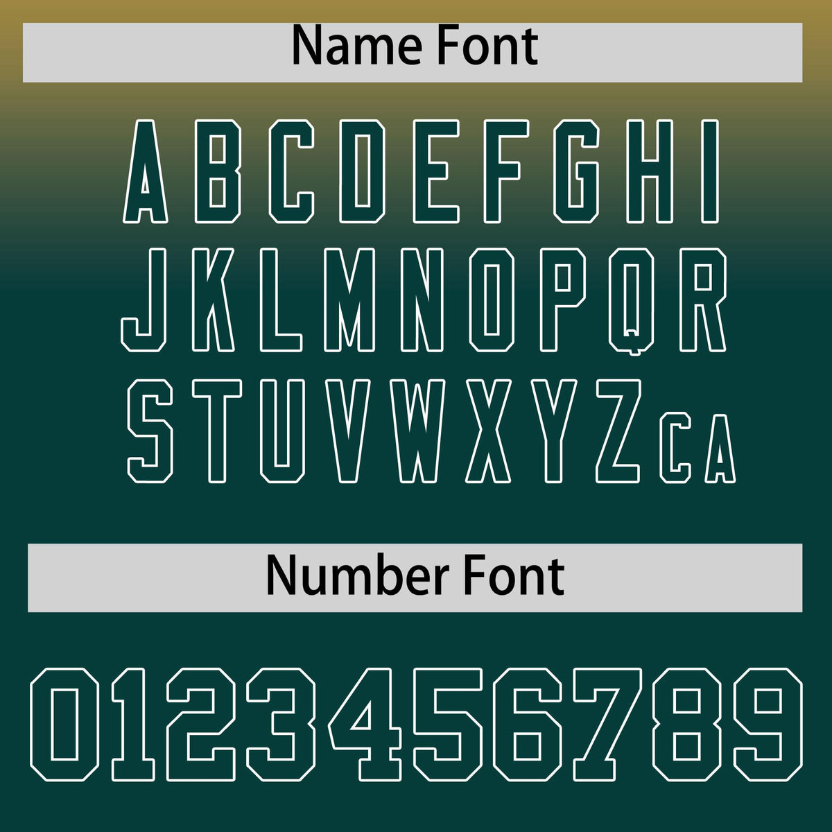 Custom Gold Midnight Green Full-Snap Varsity Personalization Gradient Fashion Letterman Jacket