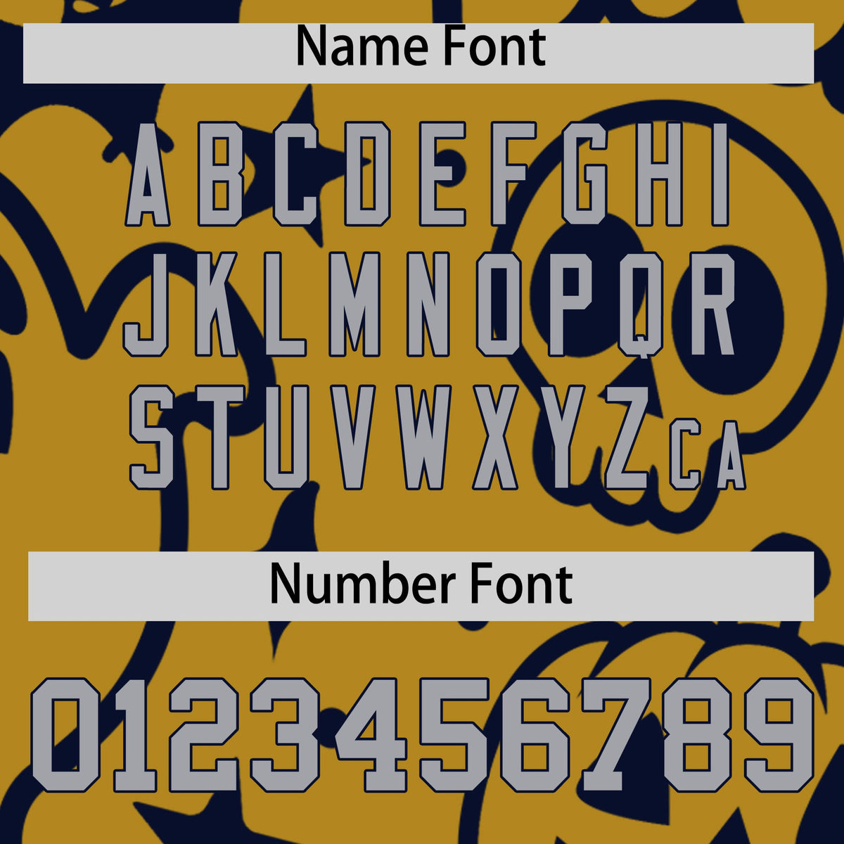 Custom Navy Old Gold Gray Bats Pumpkins Ghost Patterns Halloween Letterman Jacket | Custom Letterman Jacket,Add Name and Numbern,Sublimation Printed &amp; Stitched,Perfect for Parties | KXKSHOP