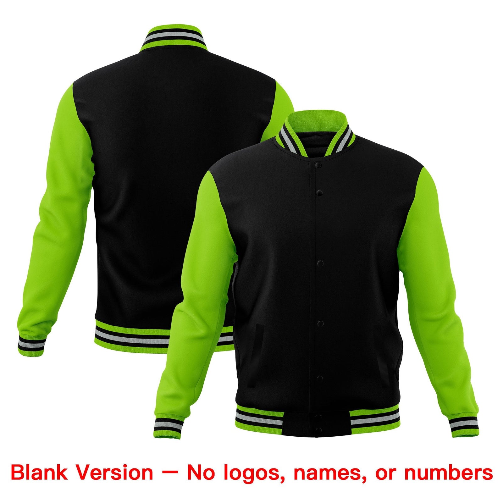 Custom Black Green Gray Classic Style Full-Snap Wrinkle-Resistant Jacket| KXKSHOP