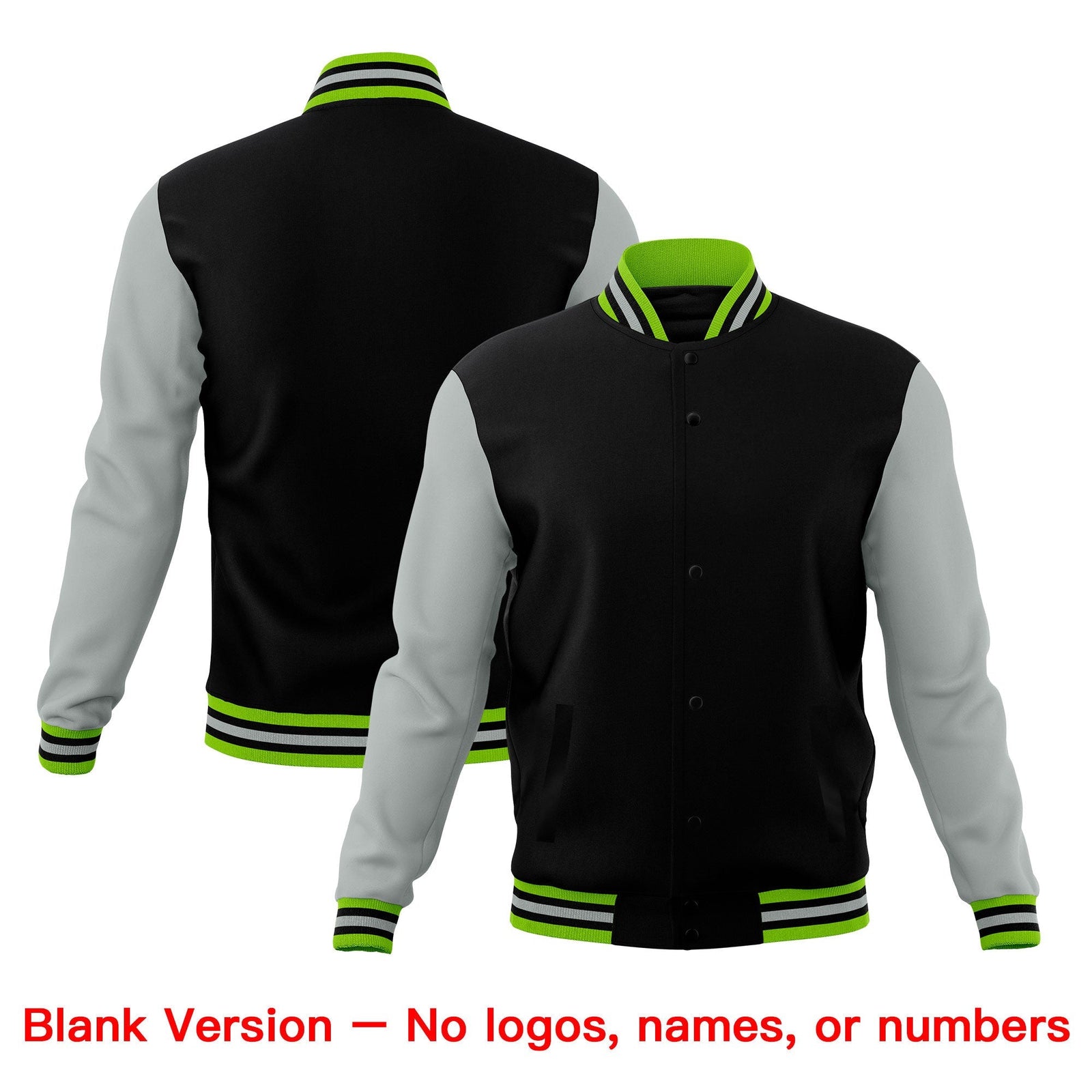 Custom Black Green Gray Classic Style Full-Snap Wrinkle-Resistant Jacket| KXKSHOP