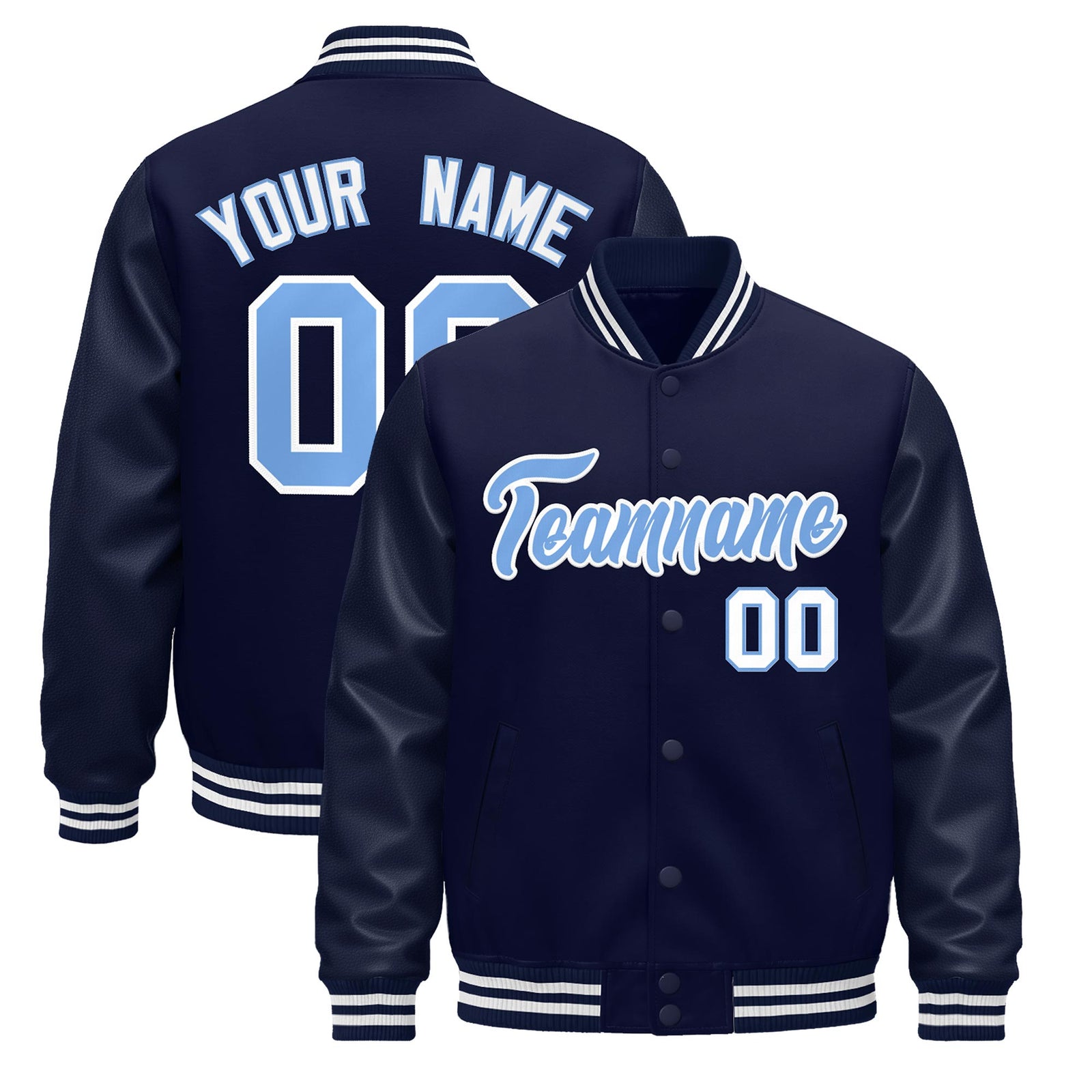 Custom Kelly Green Gold White Classic Style Leather Sleeves Wrinkle-Resistant Jacket| KXKSHOP