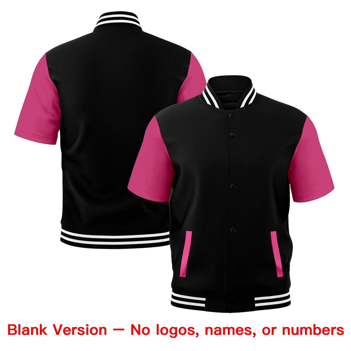 Custom Black White Full-Snap Classic Style Jacket| KXKSHOP