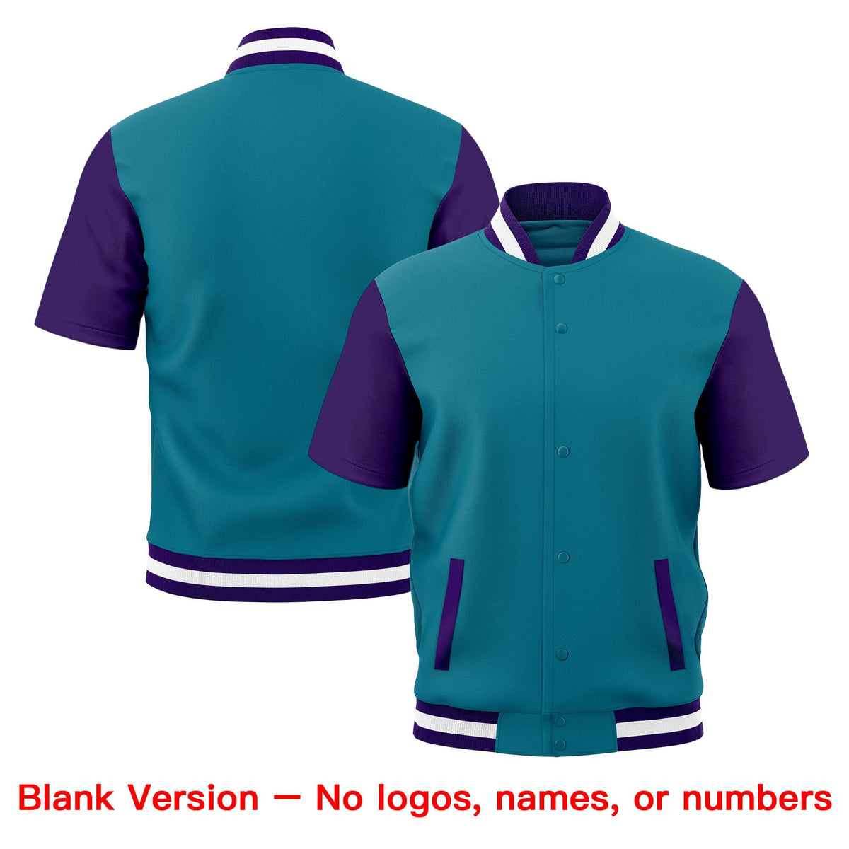 Custom Purple White Full-Snap Classic Style Jacket| KXKSHOP
