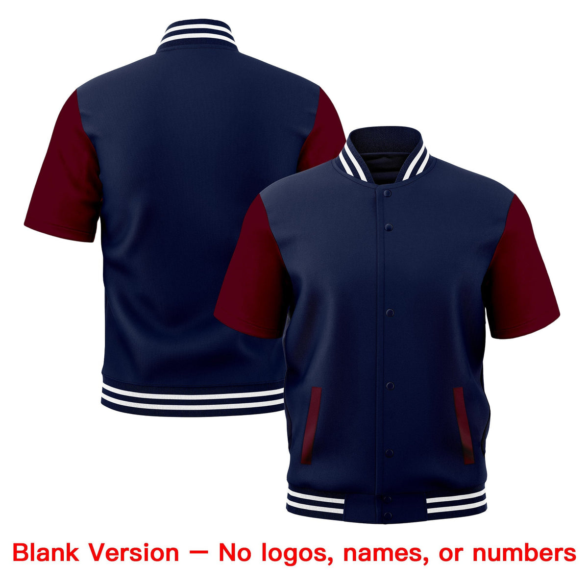 Custom Gray Navy White Full-Snap Classic Style Jacket| KXKSHOP