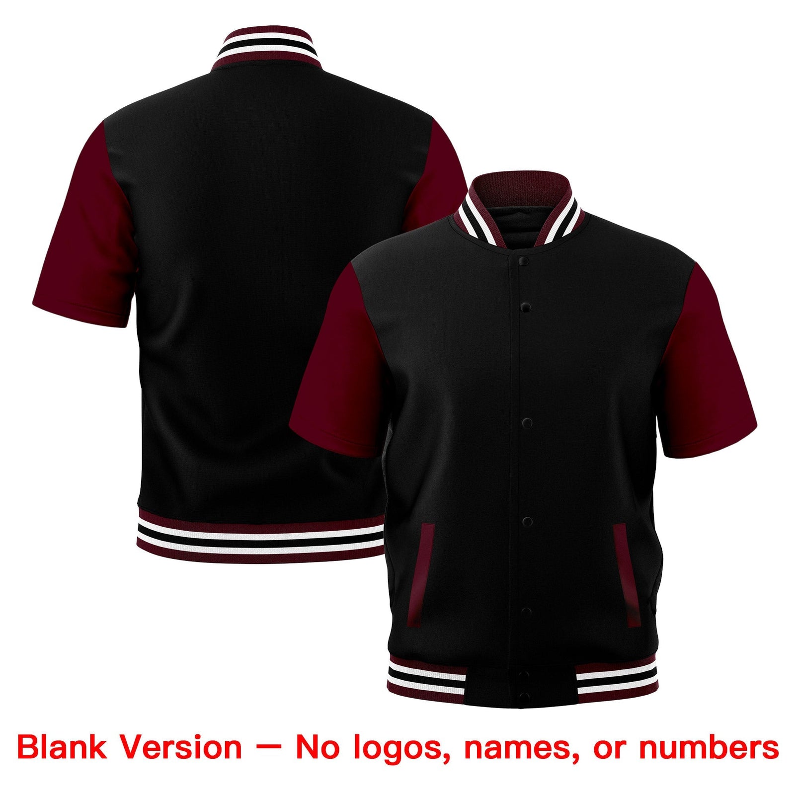 Custom Gray Crimson White Full-Snap Classic Style Jacket| KXKSHOP