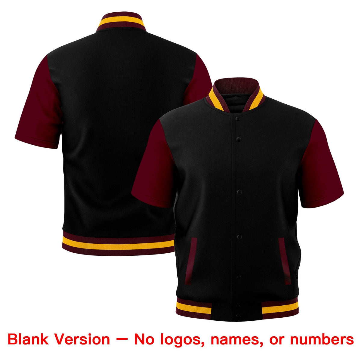 Custom Gray Crimson Gold Full-Snap Classic Style Jacket| KXKSHOP