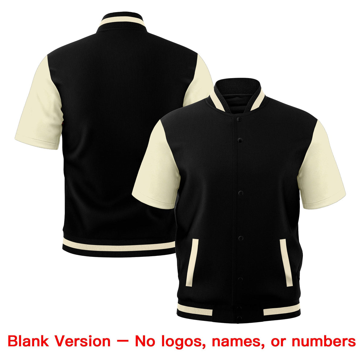 Custom Cream Black Full-Snap Classic Style Jacket| KXKSHOP