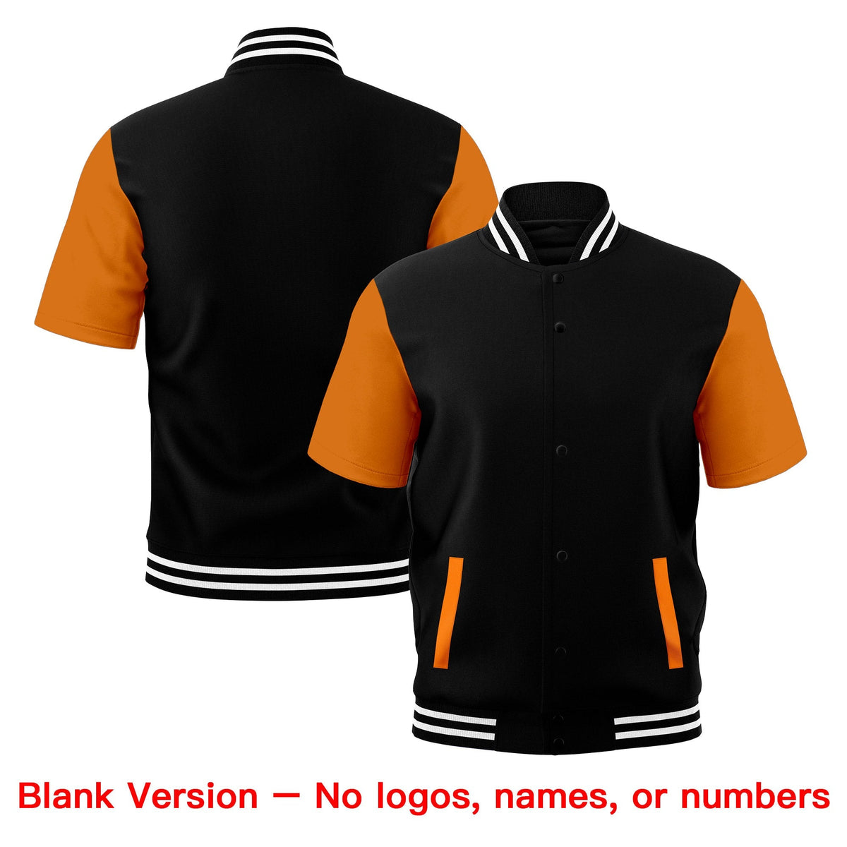 Custom Gold Orange Black White Full-Snap Classic Style Jacket| KXKSHOP