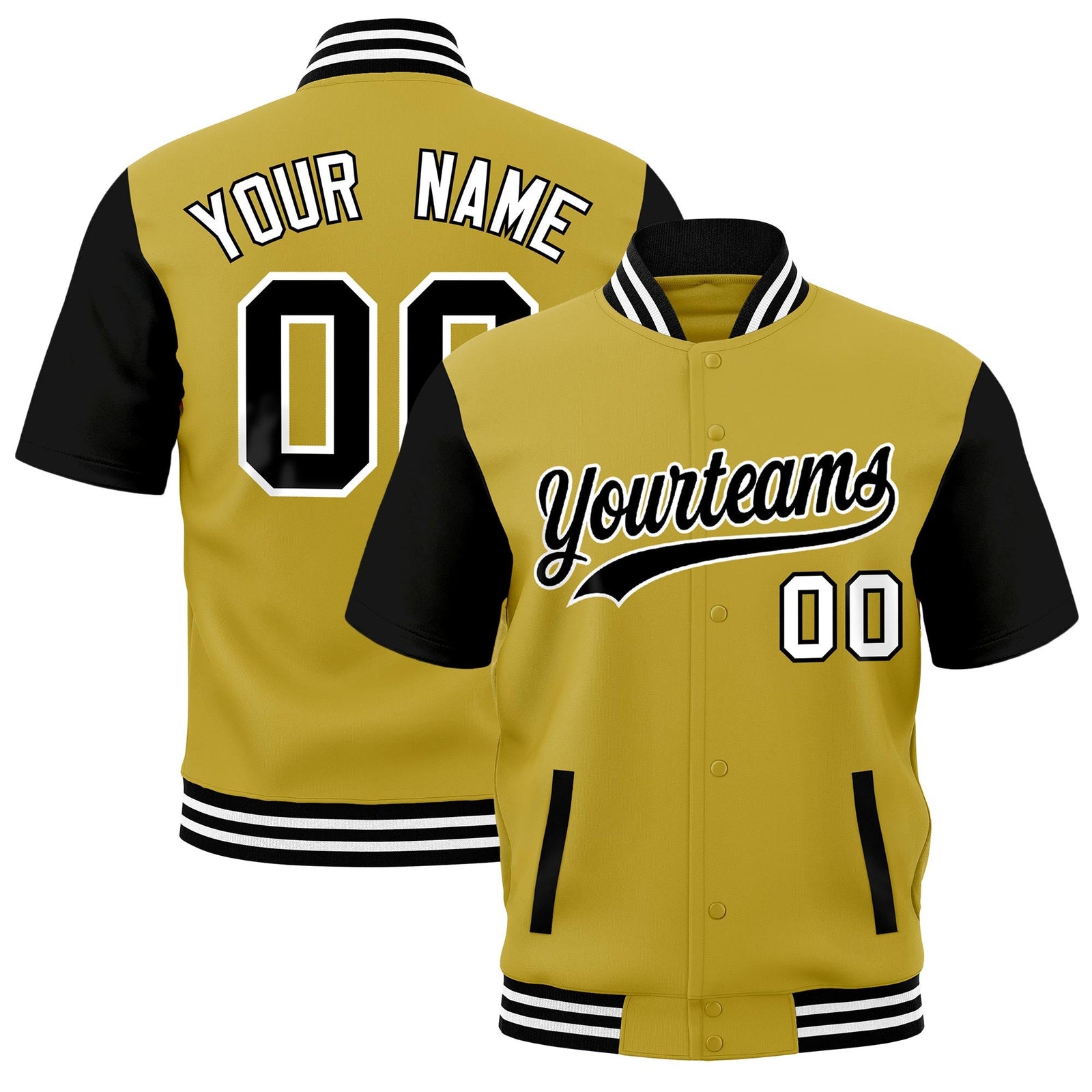 Custom Black White Full-Snap Classic Style Jacket| KXKSHOP